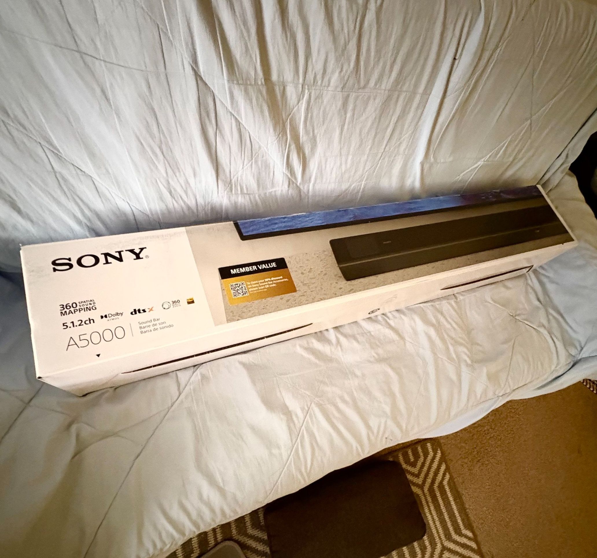 Sony (HT-A5000) 5.1.2ch Dolby Atmos Soundbar | 450W | Built-In Dual Subwoofers | 360 Spatial Audio & WiFi, Bluetooth,Alexa