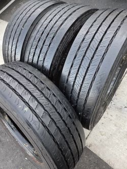 4 Used Tires 245 70r19.5 Continental Contry Hybrid HDS May Be 85%Traed On, DOT 1122 , LR G , $370.00 al4