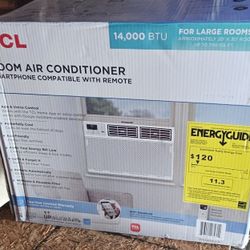 TCL 10,000 BTU WHITE WINDOW SMART  AIR CONDITIONER WITH REMOTE EUC