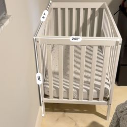 Mini Crib With Mattress 