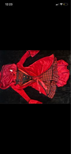 Medium 8/10 Girls gothic red riding hood costume