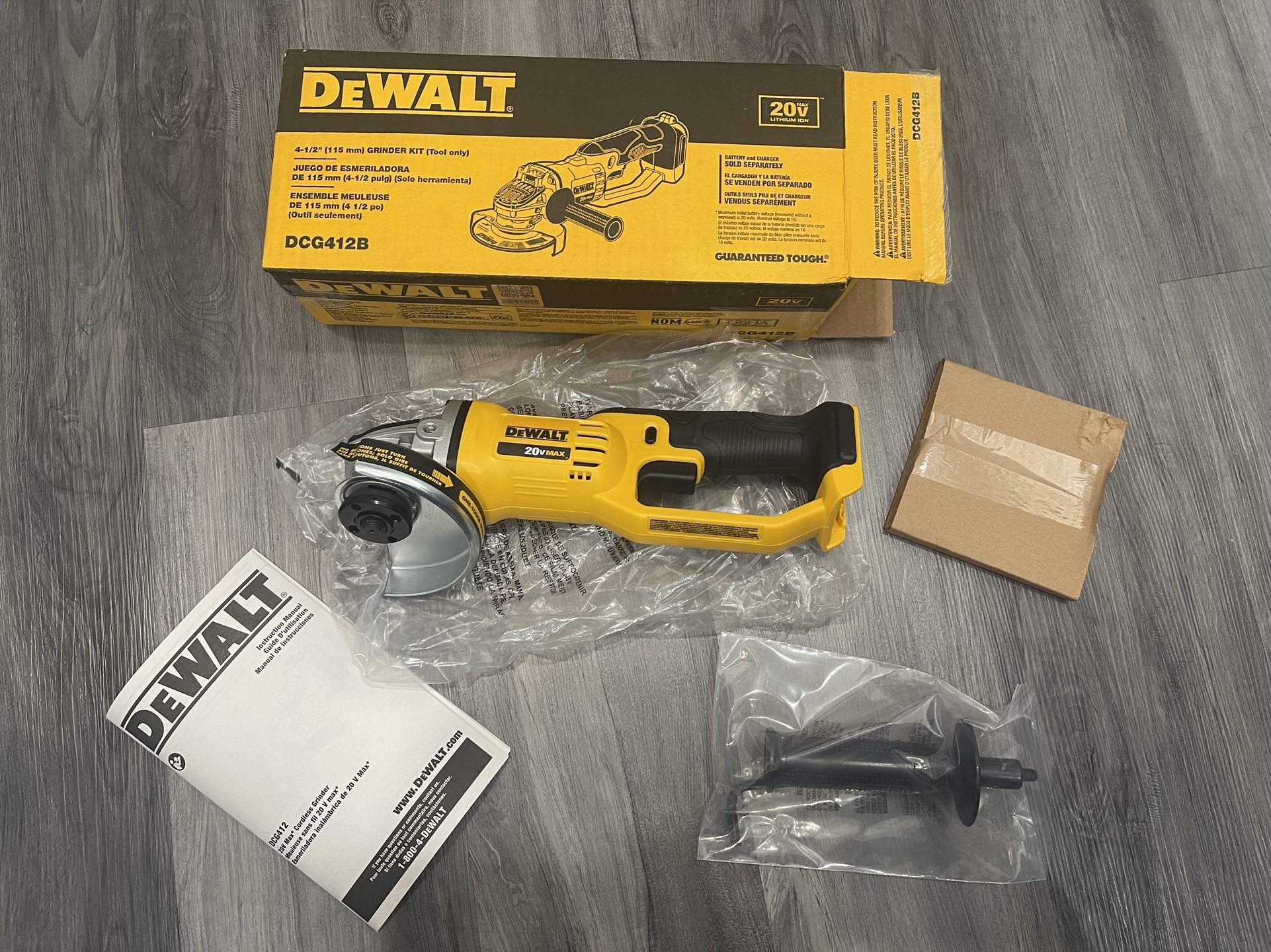 DEWALT DCG412B 20V MAX Lithium Ion 1/2 Grinder