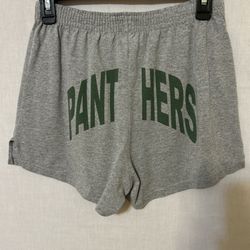 Anvil Gray and Green Athletic Shorts with Elastic Waistband