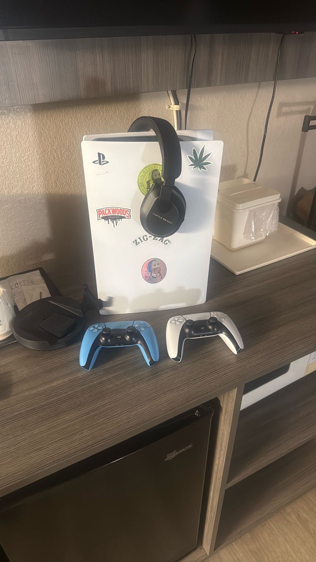 PlayStation 5 With 2 Controllers And. Turtle Beach Headset