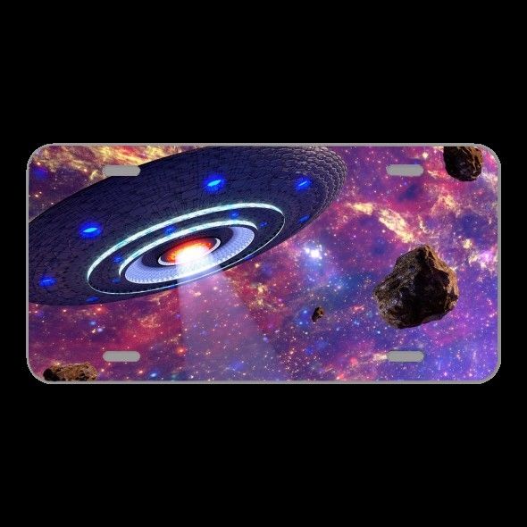 License Plate Novelty Car Front Ufo Space Alien 3D Blender Ufo Ufo