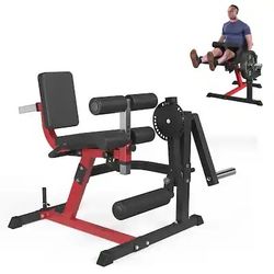 Syedee 3 IN 1Leg Extension and Curl Machine, 450 lbs Adjustable Leg Curl with Plate Loaded, Leg Extender for Home Gym