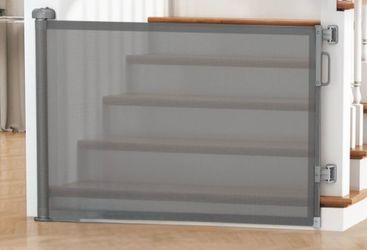 Gray Retractable Baby or Pet Gate