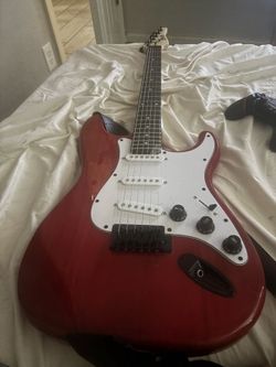 Lyx pro electric guitar red strat