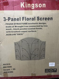 3 Panel floral Screen 