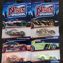 Hotwheels Neon Speeders JDM Import Cars Brand NEW