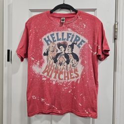 Hocus Pocus Sanderson Sisters Stranger Things Bleached Sublimated Youth Tshirt L 10/12 *Great Bridge*