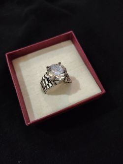 Rare Real White Diamond Men's Ring.