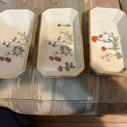 3-Louis Lourioux Le Faune Fire Proof Porcelain Small Casserole Dishes