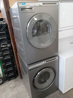 Asko 24" light gray stackable front load washer and dryer set - Free delivery