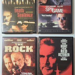 FOUR DVD MOVIES - ACTION, THRILLER..$1.00 EACH 