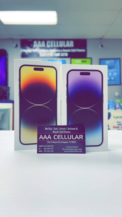 Apple 𝚒𝙿𝚑𝚘𝚗𝚎 14 Pro 256GB / 128GB  | $50 Down And Take It Home!