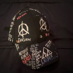 Black Graphic Baseball Cap.