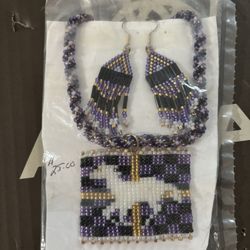 Beaded Necklace & Earrings 