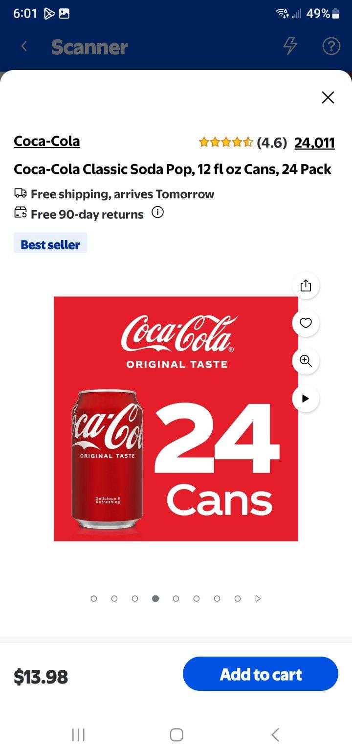 Coca-Cola Classic 24pk - New Unopened