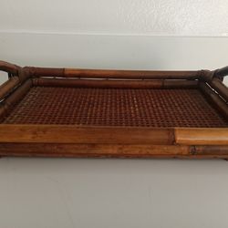 Bamboo & Wicker/Rattan Serving Tray