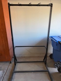 Teal Triangle heavy duty bike rack.
