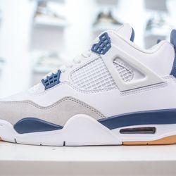 PB Genuine Original Export Edition NK SB x Air Jordan AJ4 Collaboration Navy Blue