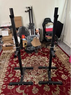 ZENY adjustable squat barbell bench press rack