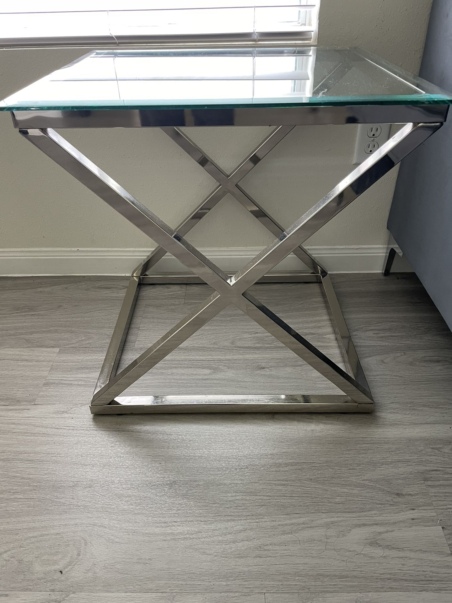 Glass Metal End Tables-$50 EACH