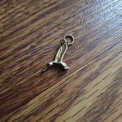 14k 2.3g Solid Gold Humming Bird Pendant/Charm
