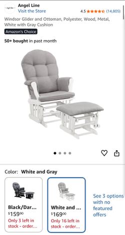 Windsor Glider and Ottoman - Gray