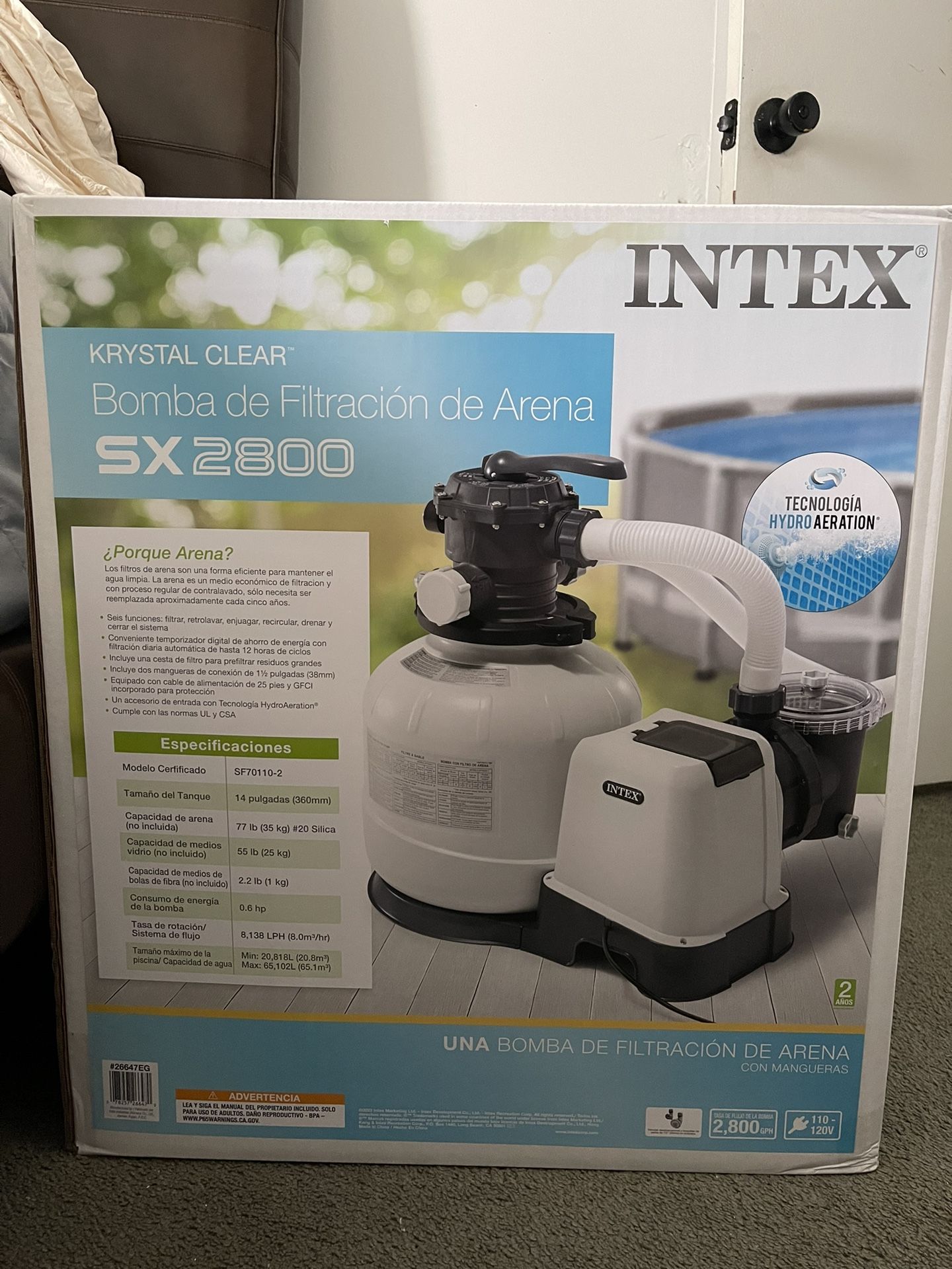 INTEX SX2800 Krystal Clear Sand Filter Pump for Above Ground Pools