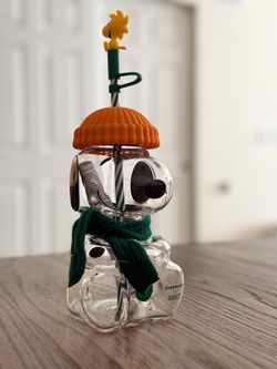 Starbucks snoopy glass cold cup