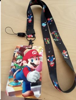 New Mario Bros lanyard  + ID badge