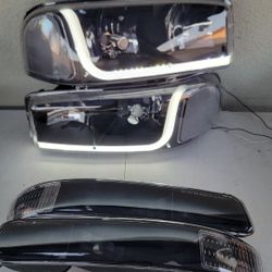 99-06 Gmc Sierra Yukon LED DRL Headlights Luces Micas Calaveras Faros Faroles Focos