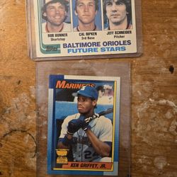 2 Hof Rookie Cards Ripken Jr And Griffey Jr