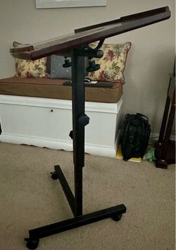 Adjustable Overbed Desk or Table with Wheels