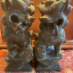 Vintage Chinese Guardian Lions (Foo Dogs) — a Pair