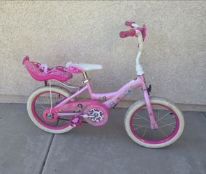 Huffy 16" Disney  Princess Bike with Doll Carrier