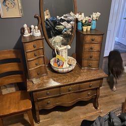 Antique dresser with mirror