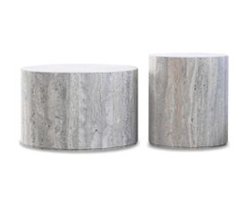 Round Drum Nesting Side Tables