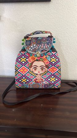 Frida Kahlo Graphic Print Crossbody Bag