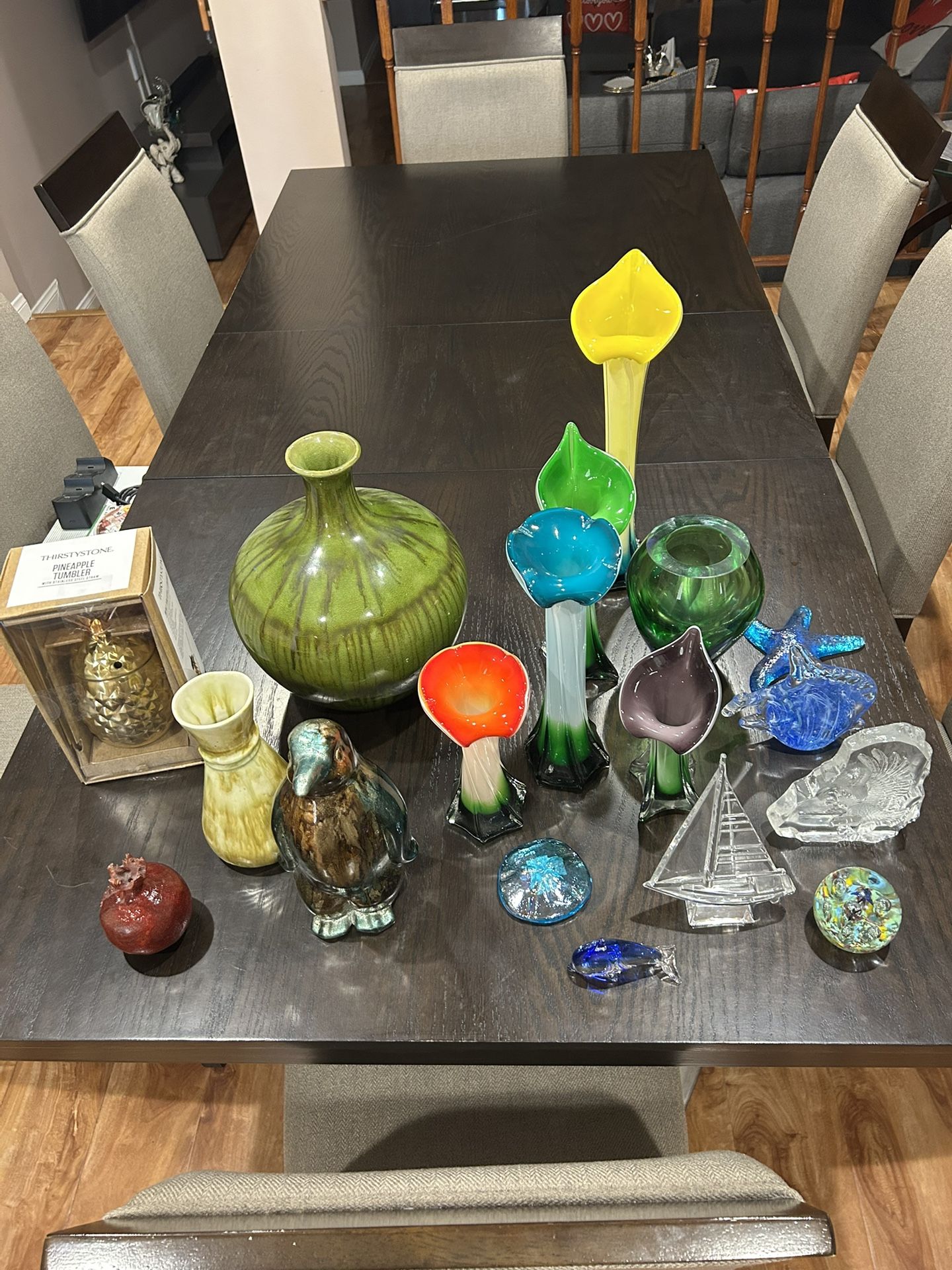 Glass Vases & Collectibles- Take All