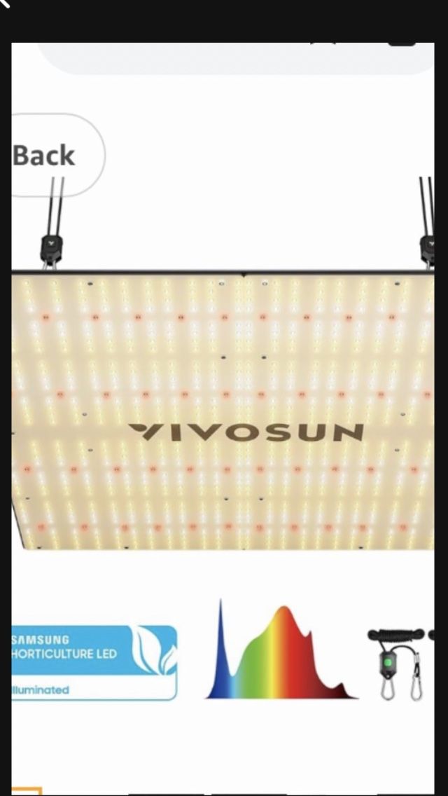 VIVOSUN VS4000 LED Grow Light with Samsung LM301 Diodes & Brand Driver Dimmable Full Spectrum Sunlike Lights for Seedling Veg & Bloom Plant Lamp f
