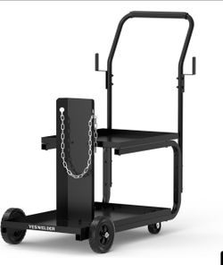 YESWELDER Welding Cart with Cylinder Holder 220LB MIG TIG Plasma Cutter Stand