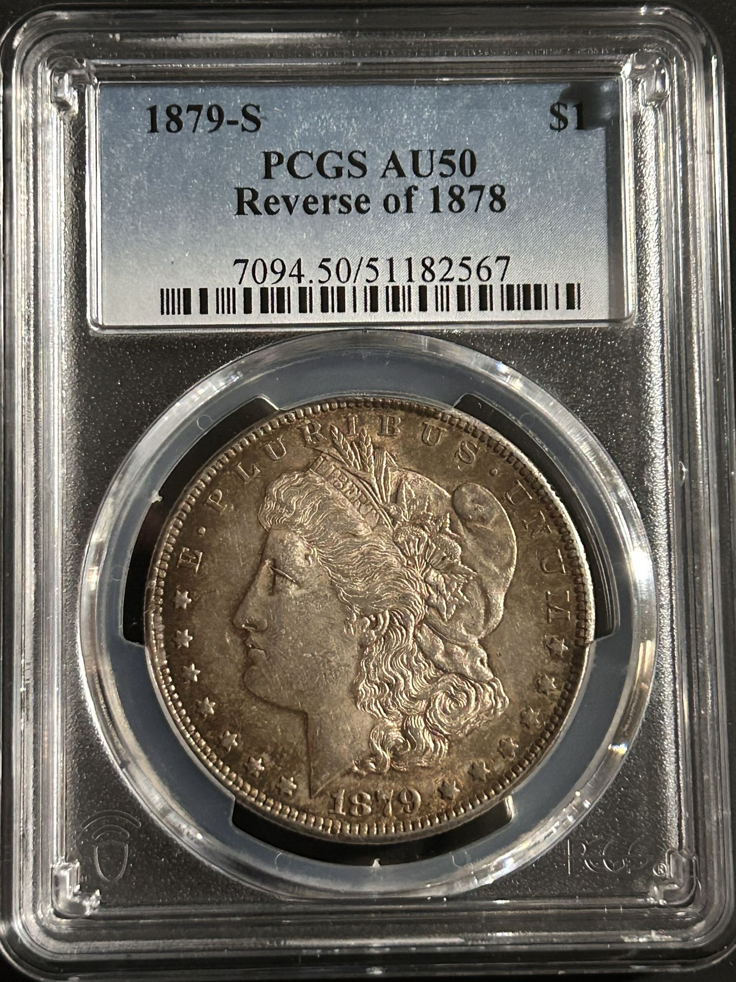 1879-S Morgan Silver Dollar Reverse Of 1878