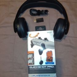 Sony PULSE 3D Wireless  Headset/With Bionik Pro Quick shot Triggers