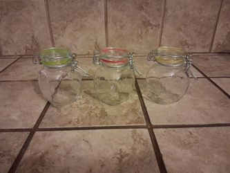 3 cute small container spice jars