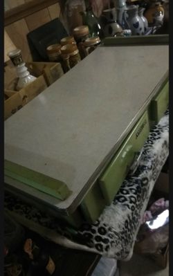 1940s Barber Sterilizer table By Koken Missing. Legs