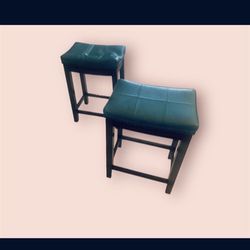 Chic Teal Leather Bar Stools - Add a Splash of Elegance to Your Space!