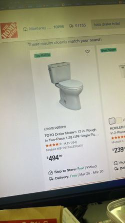 New Toto Drake Elongated Toilet Tornado Flush White